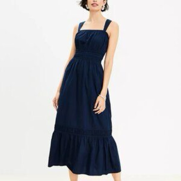 LOFT Dresses & Skirts - LOFT Navy Square-Strap Maxi Dress